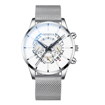 GENEVA watch men's steel belt