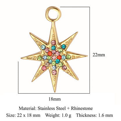 Peach Heart Devil's Eye French Retro Titanium Steel Pendant