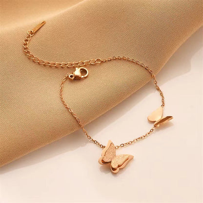 Fashion Matte Butterfly Titanium Steel Bracelet