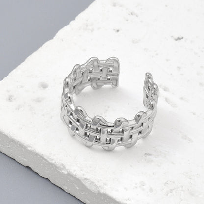 Star Snake Titanium Steel Ladies Ring Adjustable