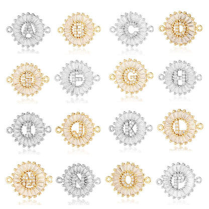 fashion 26 English letters copper zircon pendant