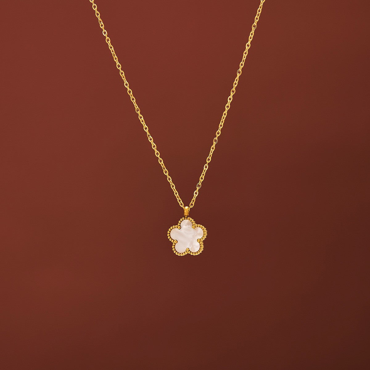 Clover Flower Titanium Steel Necklace