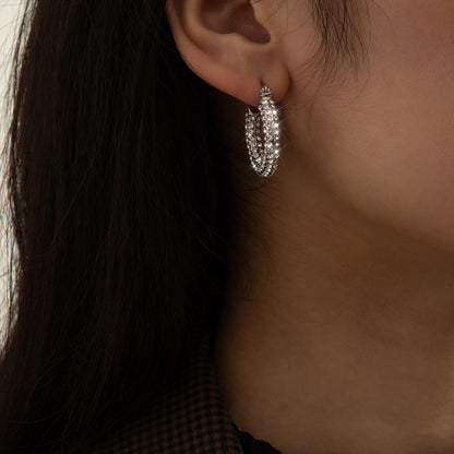 Pendientes vintage con forma de botón 