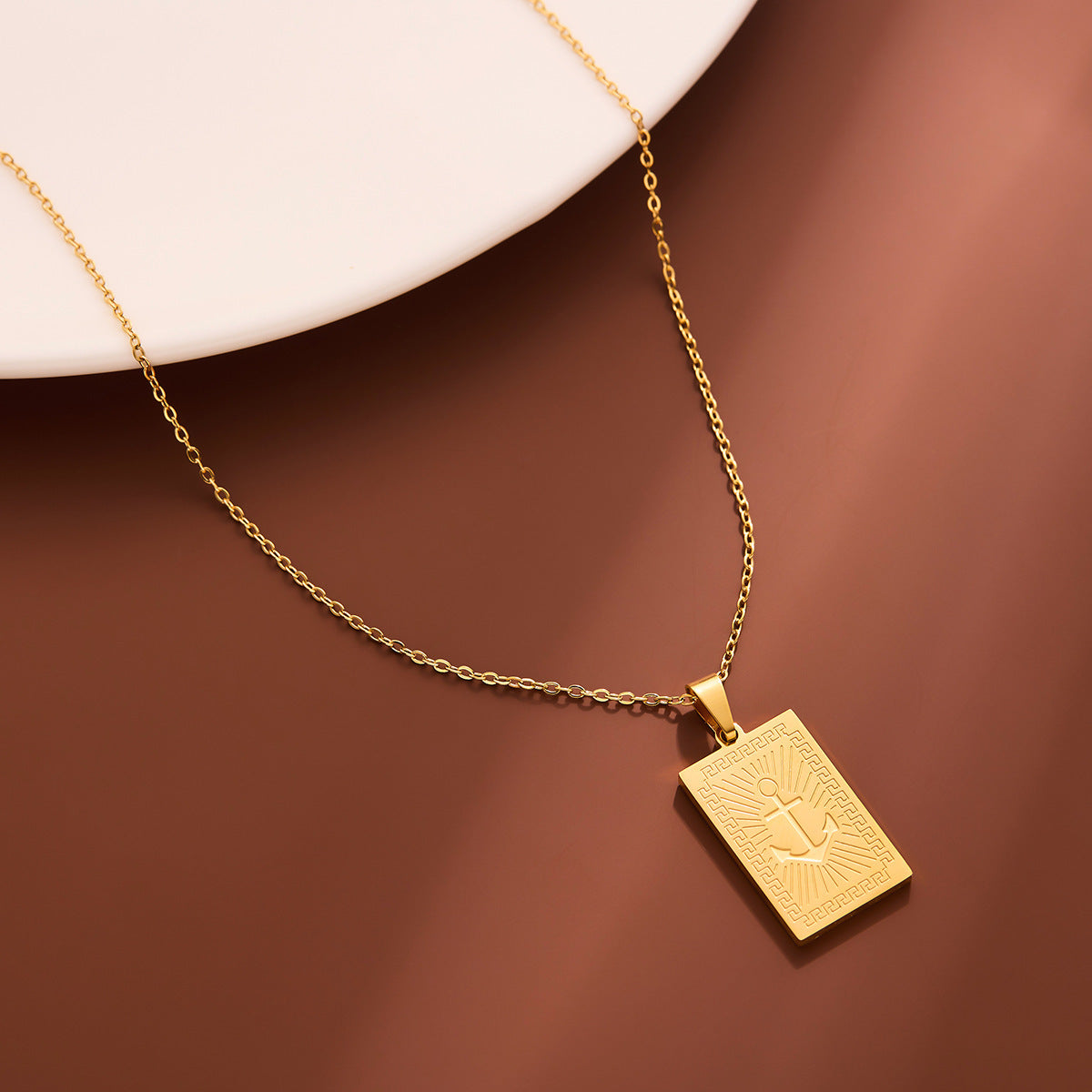 Stainless Steel A–Z Letter Pendant Necklace — Unisex Couples Chain