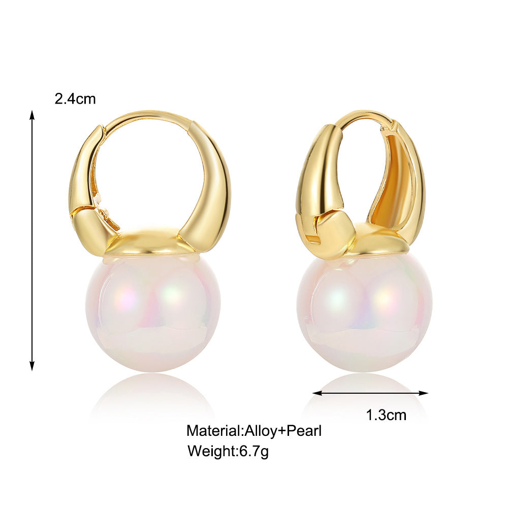 Mermaid Pearl Hoop Earrings