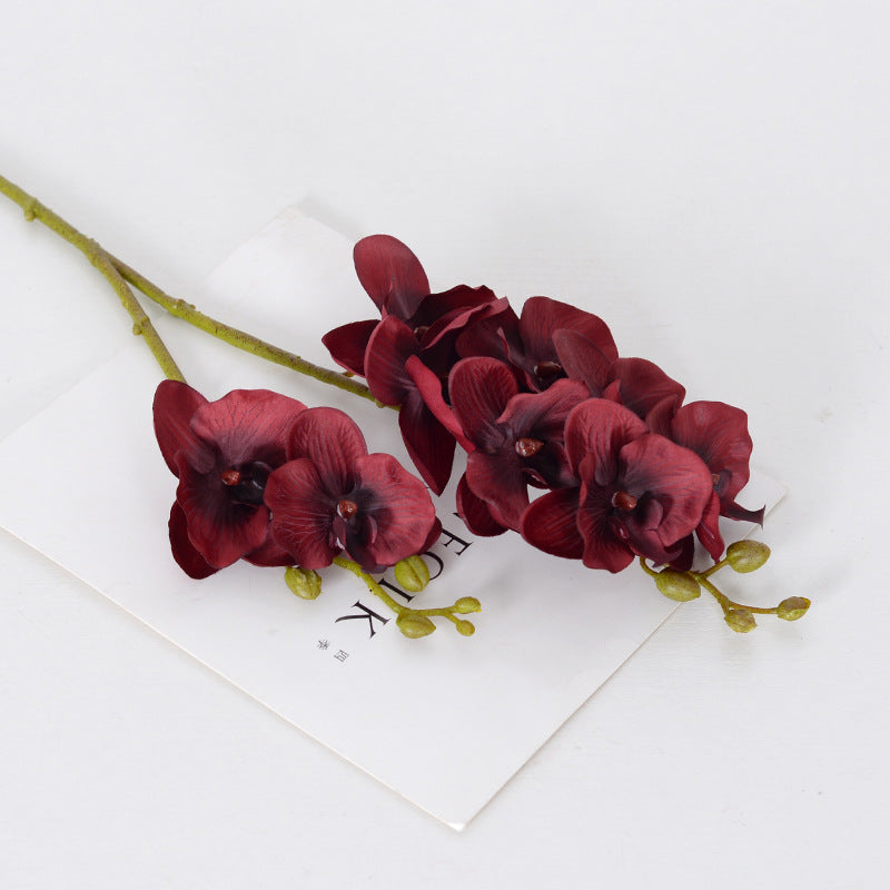 9 autumn color Phalaenopsis artificial flowers