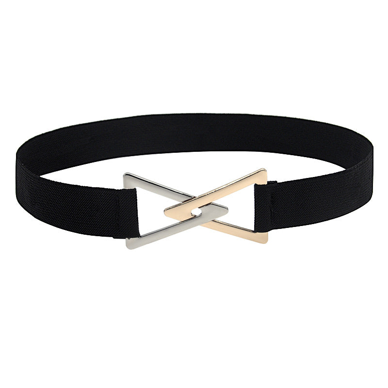 Silver triangular elastic waist chain