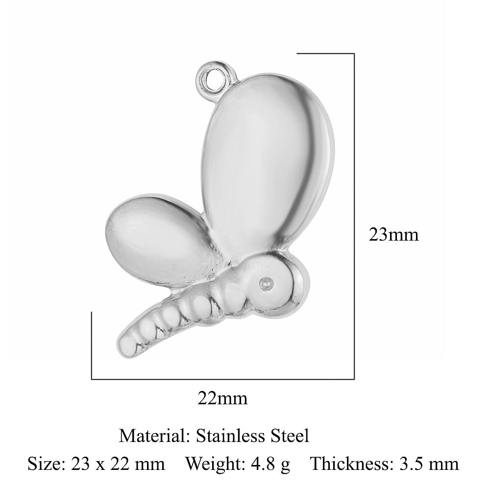 5 pcs/pack Butterfly Fox Snake Stainless Steel Pendant