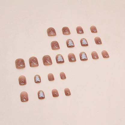 Christmas Star Polka Dot Autumn Winter Ombre Nails