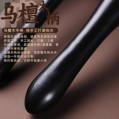 Brocha para colorete puntillista con punta redonda de ébano 