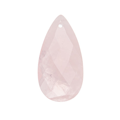 Collar con colgante de lágrima facetada de cristal 