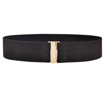 Belt elastic rhinestone decoration