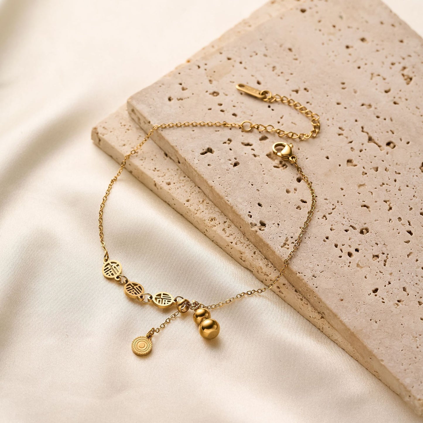 Titanium Steel Gourd Anklet