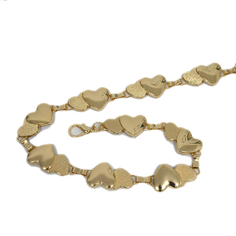 Big and small love buckle waist chain