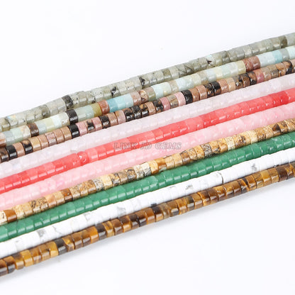 2 * 4Mm Jade Crystal Right Angle Disc Loose Beads