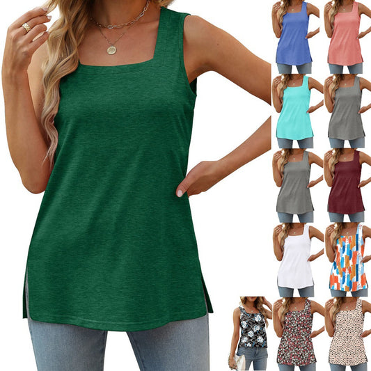 Top Sleeveless Split Vest