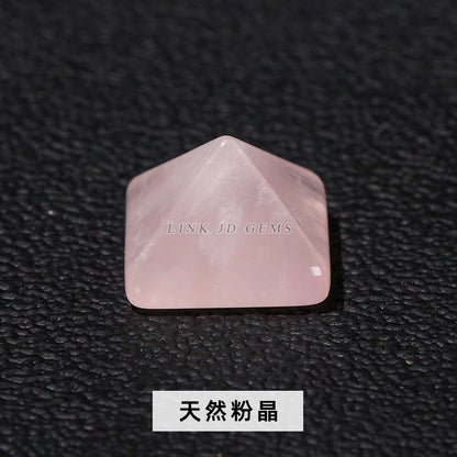 Crystal pyramid ring surface agate jade ring surface