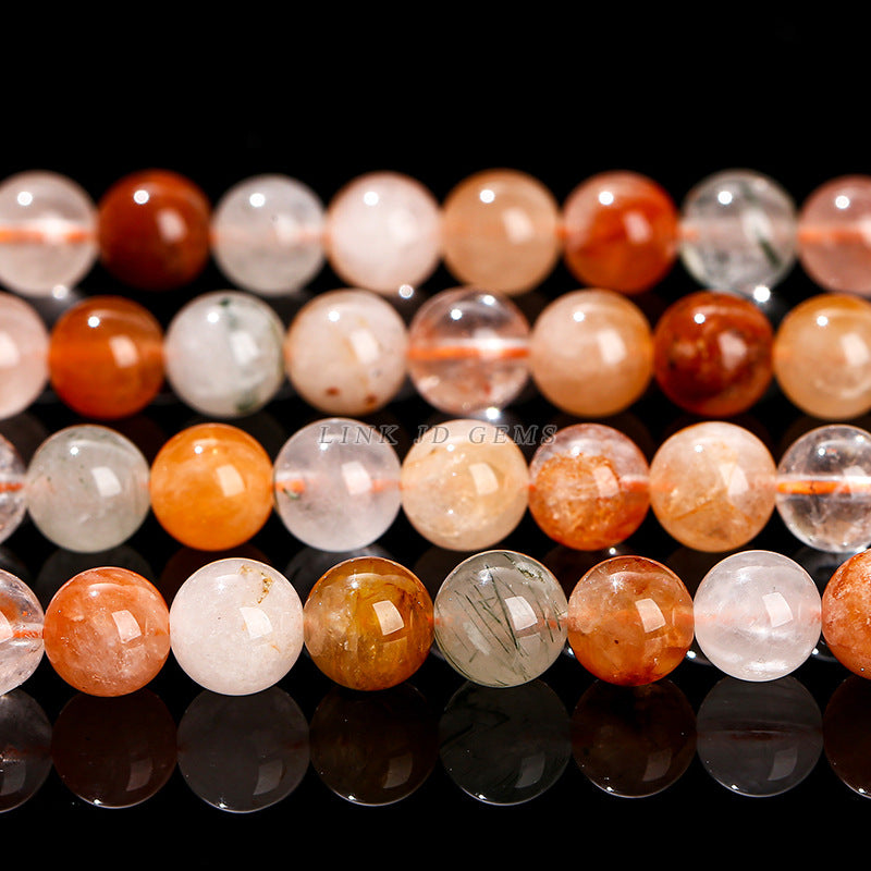 A goods red rabbit hair crystal round beads red hair crystal loose beads