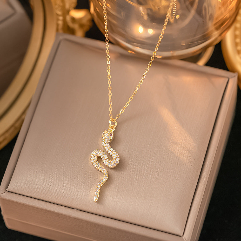 Titanium Steel Copper Pendant Necklace