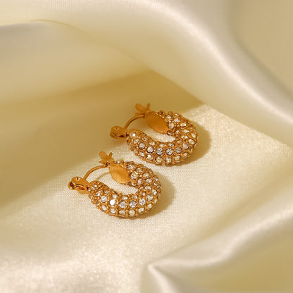 Cubic Zirconia Hoop Earrings