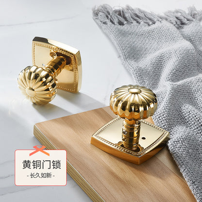 Pumpkin Door Lock Brass Gold