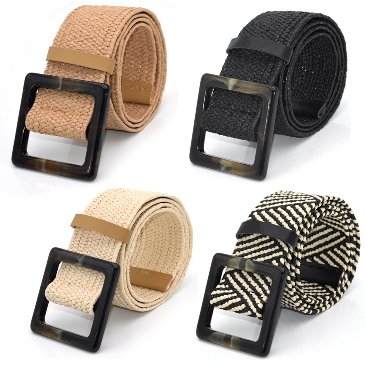 Belt women's woven retro