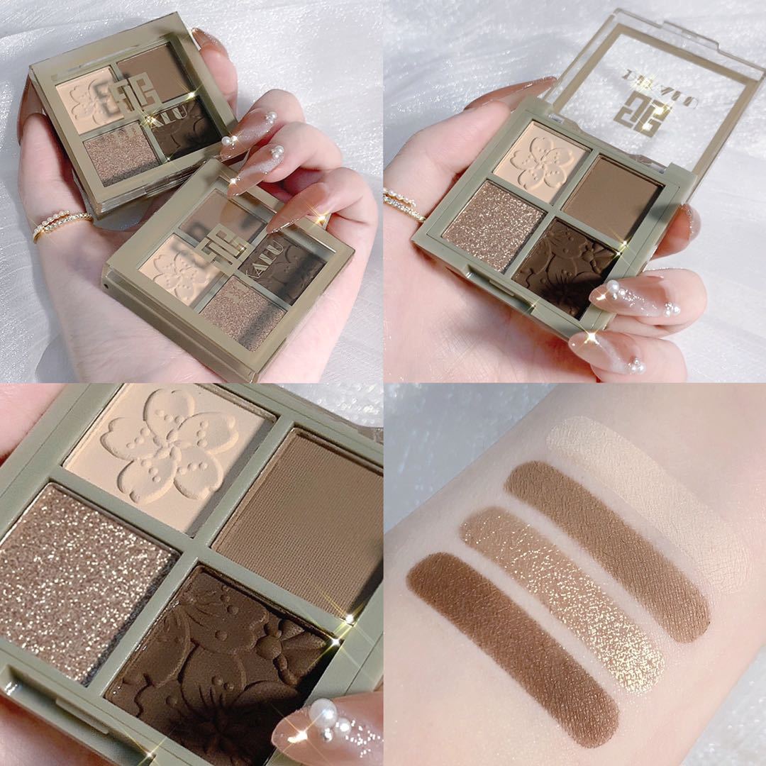Paleta de sombras de ojos de cuatro colores Peach Blossom 