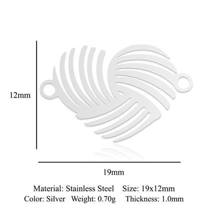 Paquete de 5 unidades, colgante de acero de titanio con diamantes de amor, colgante de huella digital. 