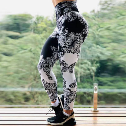 Pantalones de yoga sin costuras color melocotón para levantamiento de glúteos Leggings deportivos moldeadores de cintura alta 