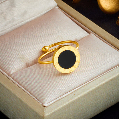 Open ring titanium steel rome