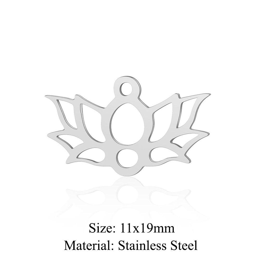 5 pcs/bag Feather wings Titanium steel pendant