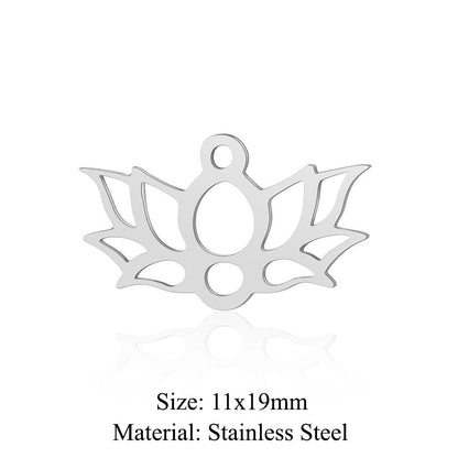 5 pcs/bag Feather wings Titanium steel pendant