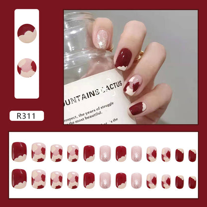 Wearable Removable Fake Nail Stickers Short Long