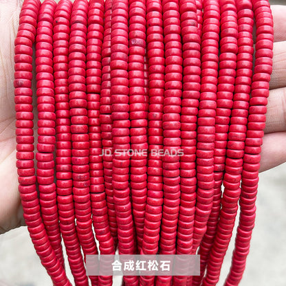 3 * 6Mm synthetic turquoise right angle disc loose beads