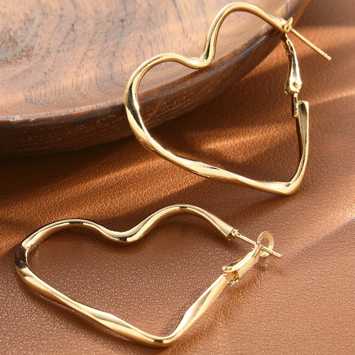 Hollow Heart Drop Earrings