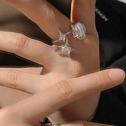 Nicho para anillo de piedra lunar vintage 