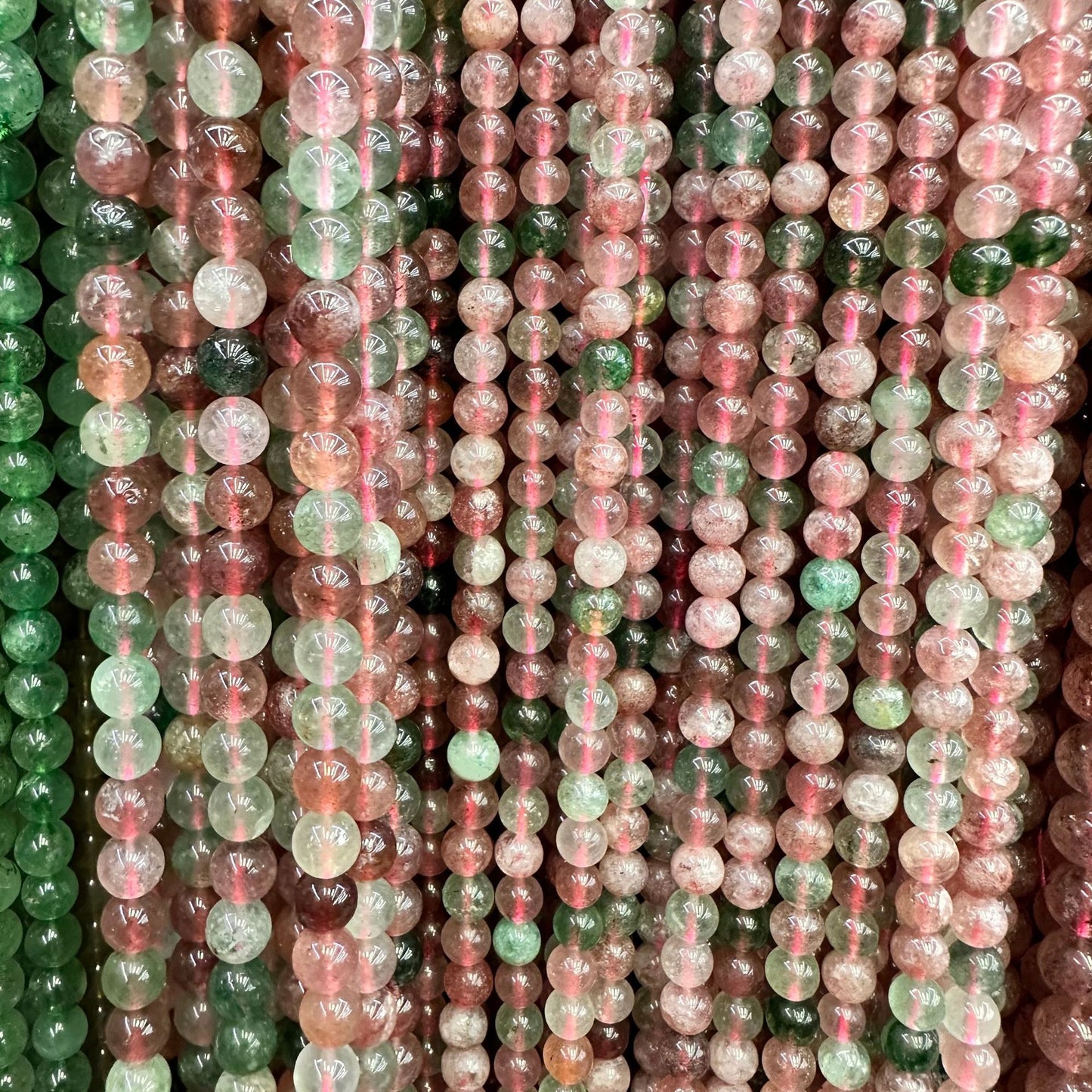 6-10mm natural three-color strawberry wafer beads loose beads