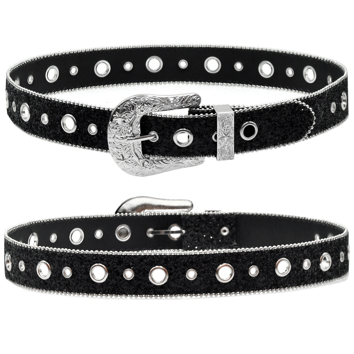 Rhinestone belt female ins design sense