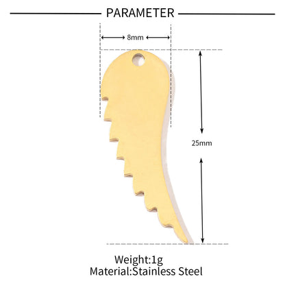 20 pcs/pack Panda wing leaf titanium steel pendant