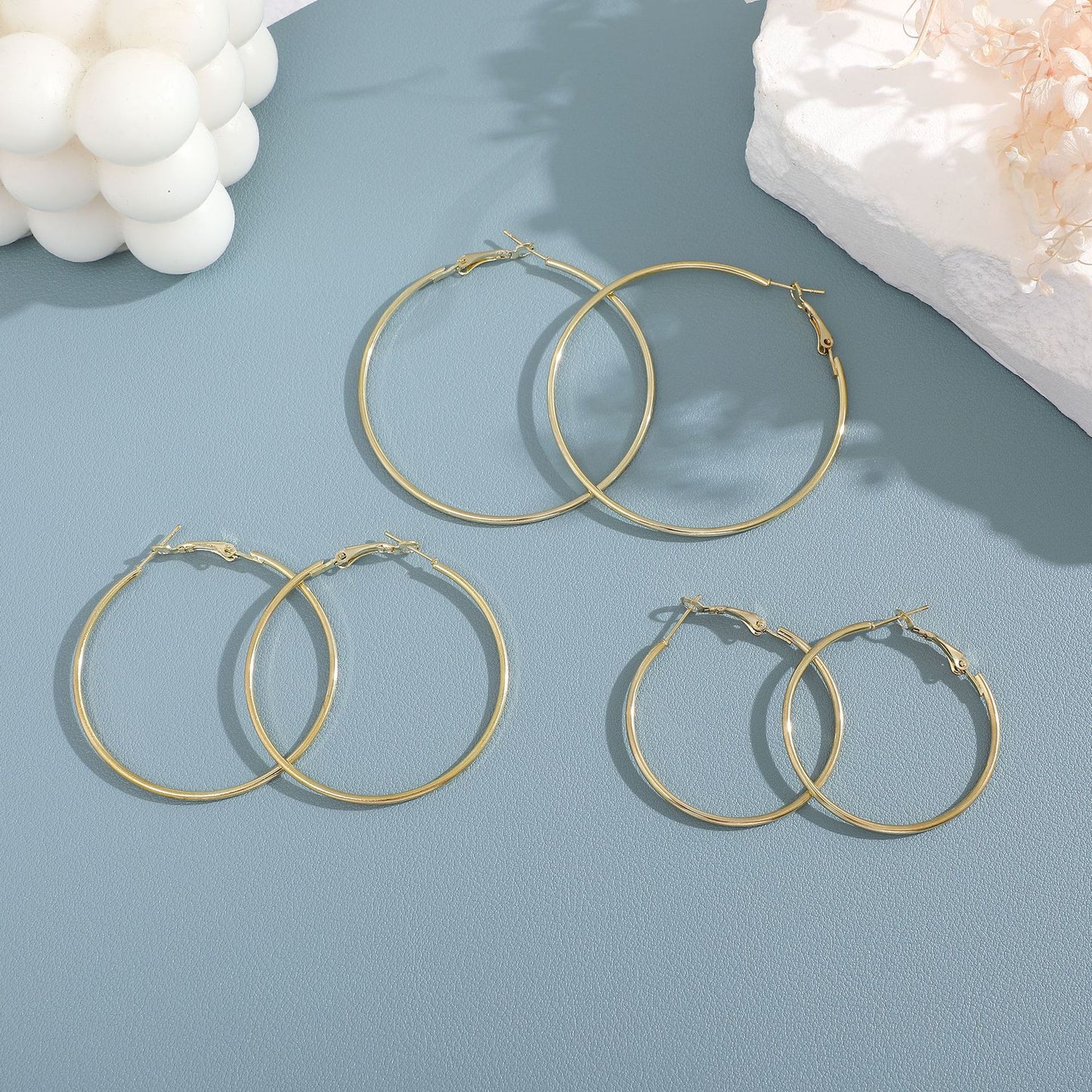 Geometric Round 6-Piece Earring Set