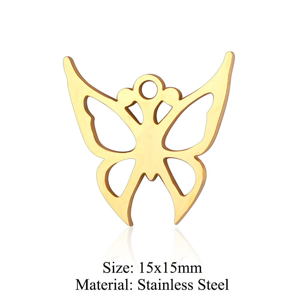 5 pcs/titanium steel pendant swan elephant gecko dolphin