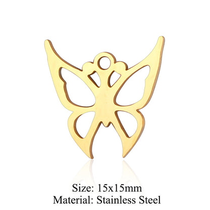 5 pcs/titanium steel pendant swan elephant gecko dolphin