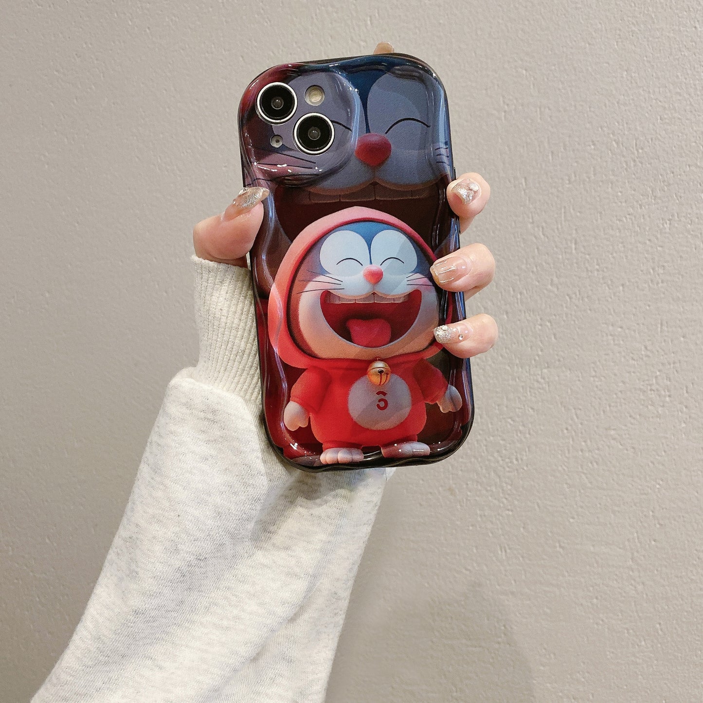Apple 15 Pro 3D Wave Cute Doraemon iPhone 12 Full Cover
