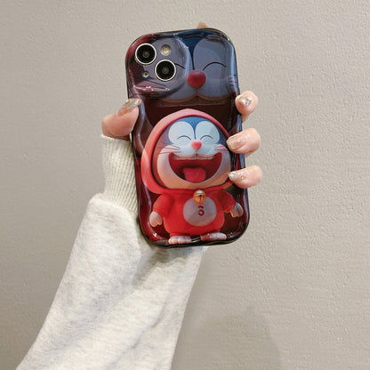 Apple 15 Pro 3D Wave Cute Doraemon iPhone 12 Full Cover