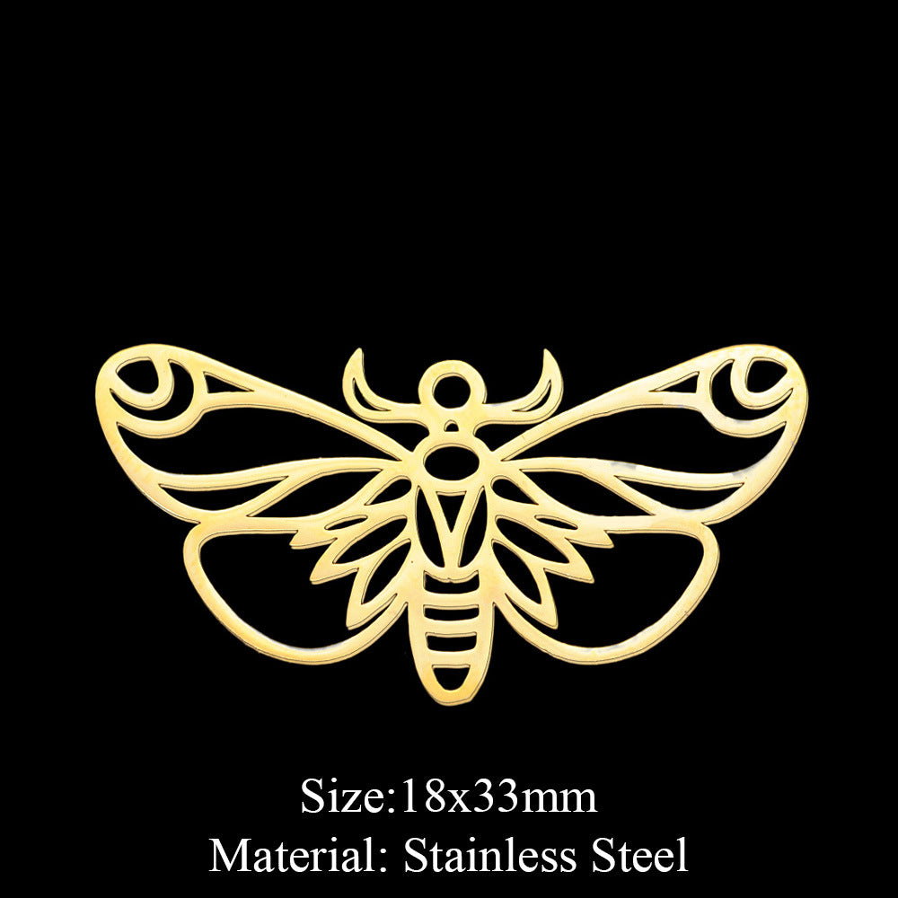 5 pcs/pack, snail bear, moth snake pendant.