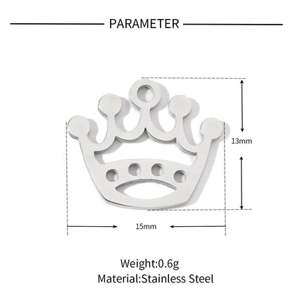 20 pcs/bag Flower Mountain Crown Titanium Steel Pendant