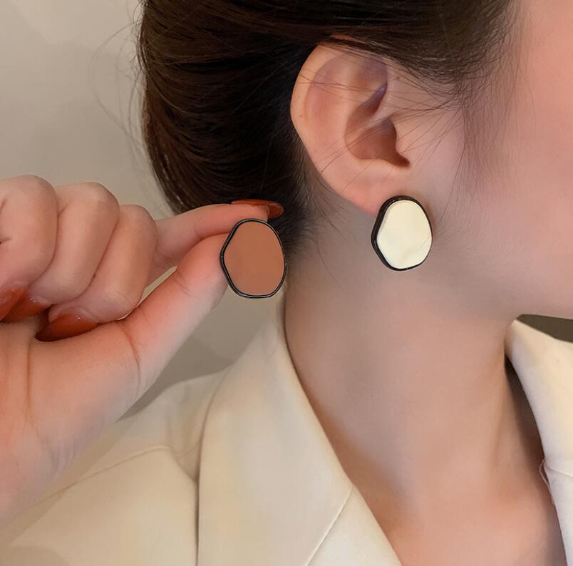 925 Silver Needle Irregular Earrings