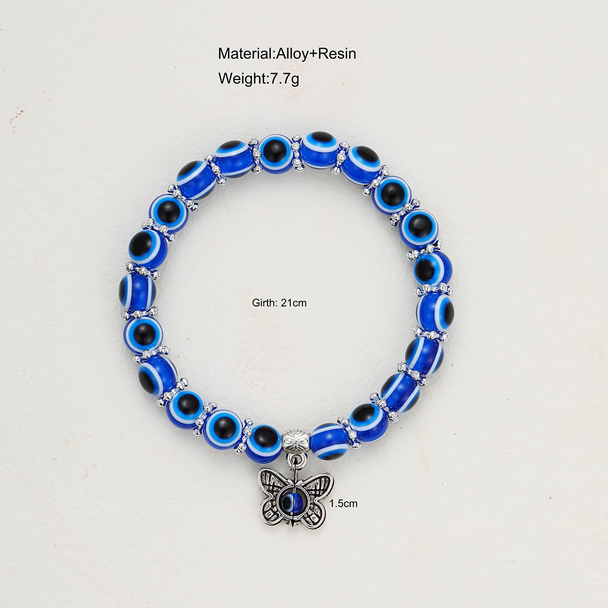 Evil Eye & Butterfly Charm Bracelet