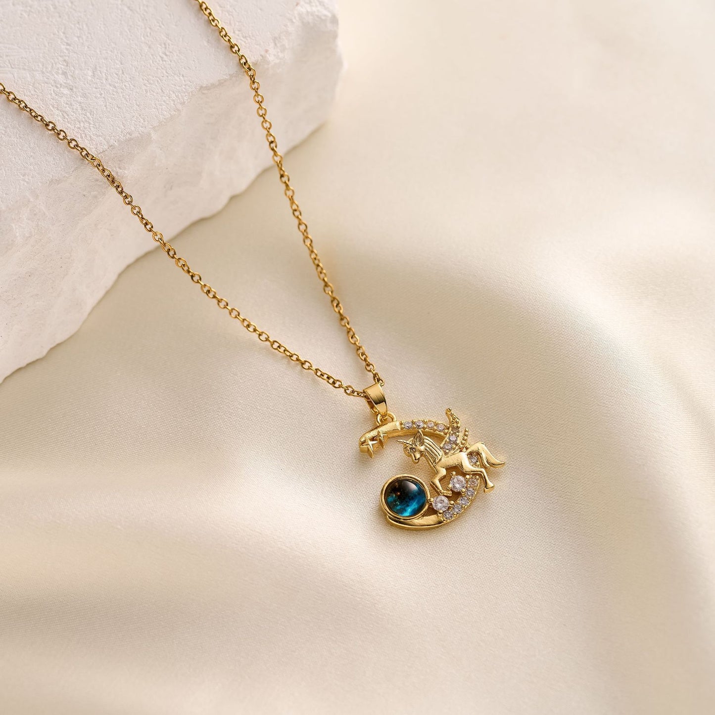 Blue Planet Necklace Woman