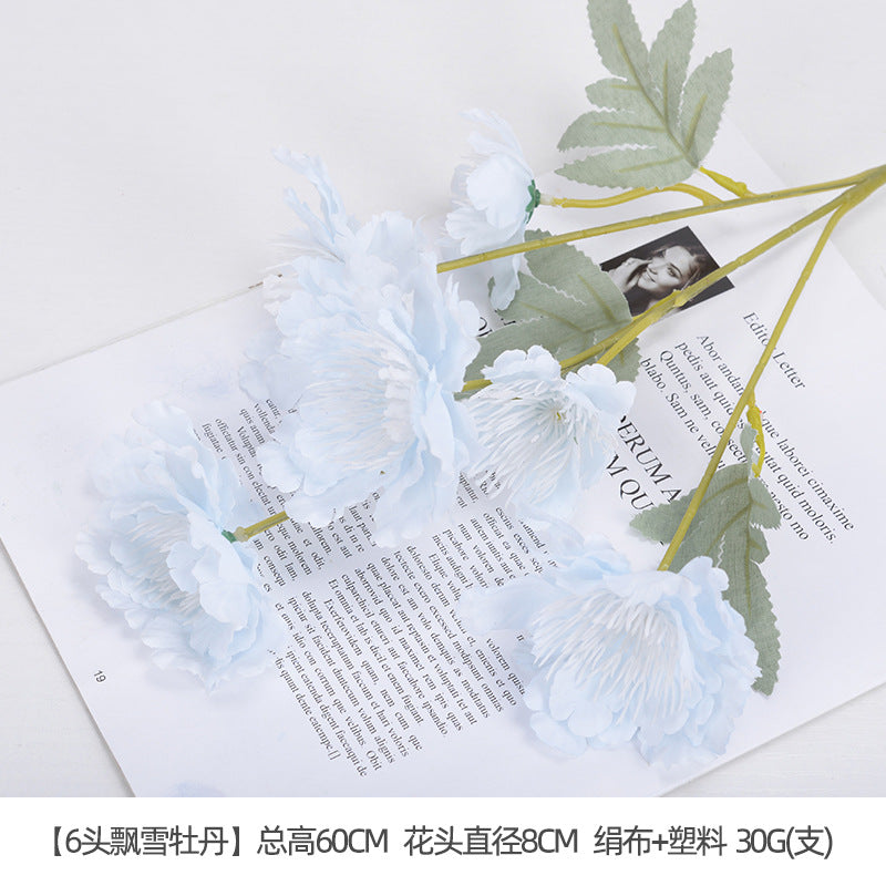 Artificial flowers blue series flowers plastic flowers wholesale